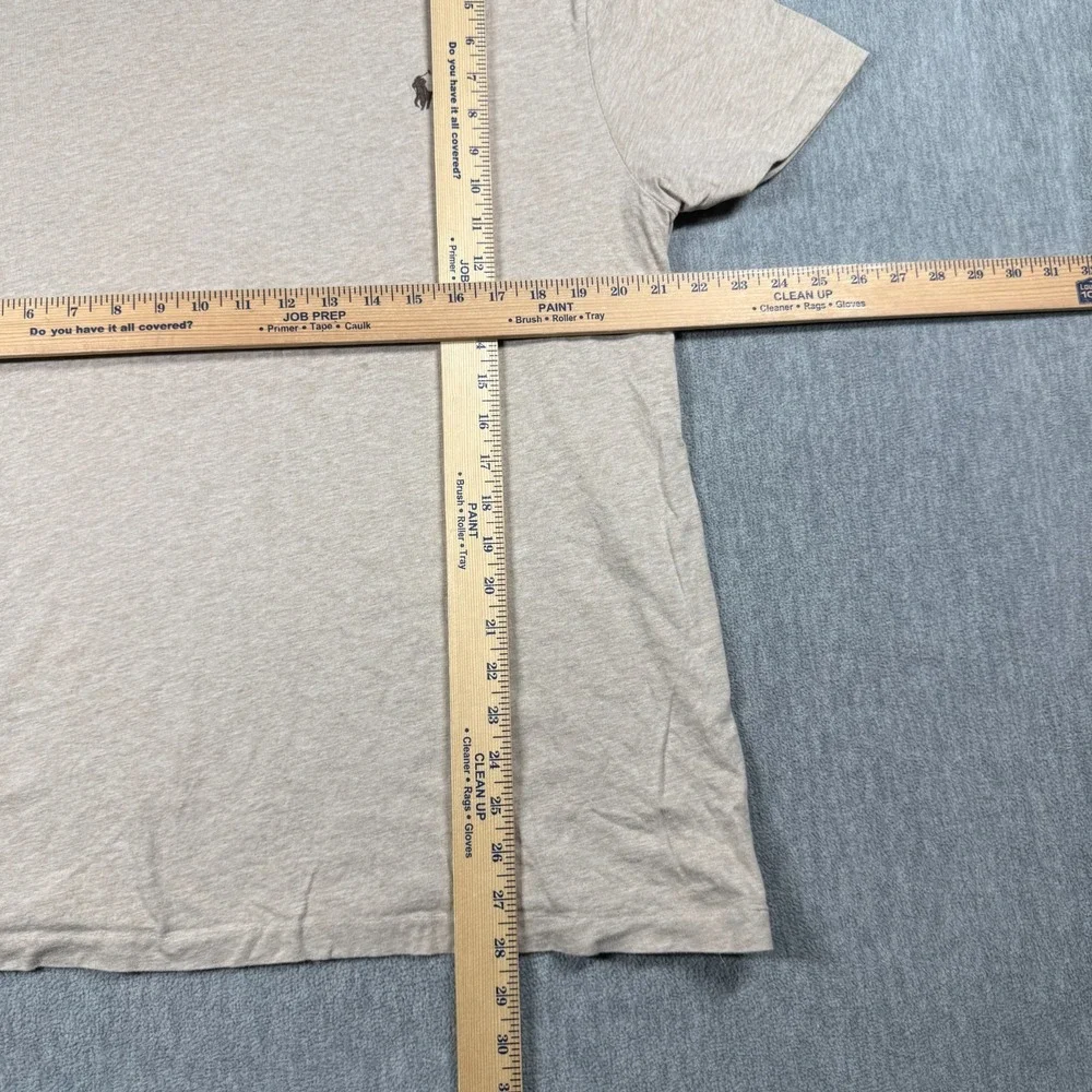 Polo Ralph Lauren T-Shirt Men XL Tan Crew Neck Short Sleeve Brown Pony Cotton Te